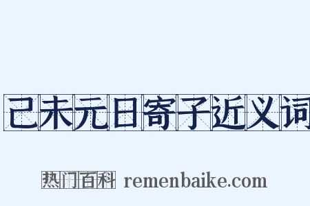 己未元日寄子近义词是什么意思的图片